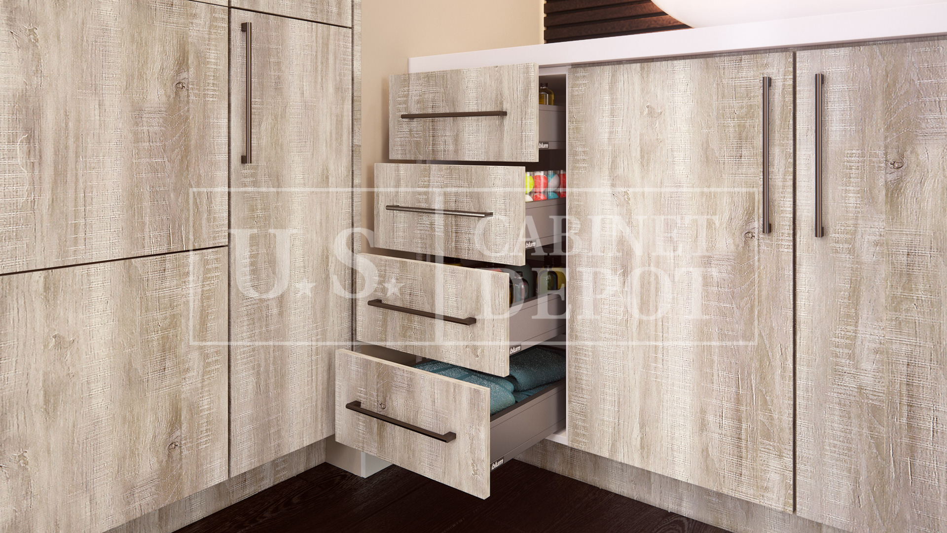 China Concealed Full Overlay Soft Closing Kitchen Cabinet Door